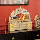 HOMCOM - Calendrier de l'Avent lumineux avec 24 tiroirs de compte à rebours-Tiroir de 24 jours pour des surprises et des friandises quotidiennes 