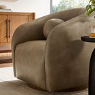 Modway - Holland Pivot Cuir végane Fauteuil - Champignon-Base pivotante pour cadre en bois