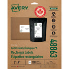 AveryMD – Étiquettes blanches écologiques d’expédition pour imprimante laser/jet d’encre, 2 x 4 po, 100/paquet-Les étiquettes postales offrent un étiquetage écologique