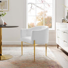 Modway - Savour Touffe Performance Velvet Chaise d’accent - Blanc-Velours de performance résistant aux taches