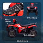 Aosom - VTT enfant 12 V à batterie avec musique, lumières LED et pneus à crampons - Rouge-Vous pouvez connecter un appareil avec le port MP3 et le port USB 
