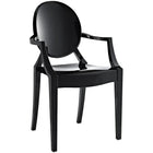 Nicer Furniture - fauteuil fantôme de Louis XVI - noir - 4 pièces-Célèbre style Louis XVI, Chaise confortable.