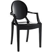 Nicer Furniture - fauteuil fantôme de Louis XVI - noir - 4 pièces-Célèbre style Louis XVI, Chaise confortable.