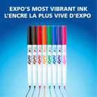 Expo - Marqueurs effaçables à sec, encre à faible odeur, noir, pointe ultrafine, 4 unités-4 marqueurs noirs