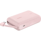 Belkin - Batterie externe Belkin BoostCharge avec câble USB-C intégré - 10 000 mAh - rose-Câble USB-C intégré