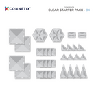 Connetix - Transparent Pack de Démarrage, Contenant 34 Pièces-L'ensemble comprend un livret d'inspiration