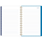 Cambridge - Agenda hebdomadaire/mensuel feuille bleue EttaVee 2024-2025 - 5 1/2 po x 8 1/2 po - bleu - anglais-Des pochettes intérieures supplémentaires en poly double face contiennent toutes vos notes et papiers