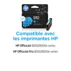 HP - Cartouche d'encre d'origine, cyan 910-Rendement standard
