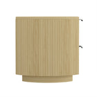 Manhattan Comfort - Olivia 26,5" Table de nuit moderne - Chêne naturel et noir - Lot de 2-Parfait pour le rangement de chevet, les lampes ou les objets de décoration