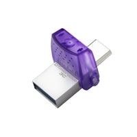 Kingston - DataTraveler microDuo 3C USB Type-C et Type-A Clé USB - 64 Go-Vitesses de transfert des données rapides, jusqu'à 200 Mo/s en lecture