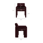 Modway - Daven Cuir végane Fauteuil à manger in Mûrier-Velours de performance résistant aux taches