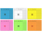 Hygloss - Cartes de bingo vierges Hygloss, couleurs assorties - 7-1/2" x 8-3/4" - paquet de 36 -Les cartes de bingo sont la ressource parfaite pour renforcer les leçons scolaires ou enseigner la reconnaissance des nombres.