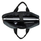 Vangoddy - Adler Sac messager pour ordinateur portable jusqu'à 15,6 po - Gris métallisé-Poche avant zippée, compartiment zippé (derrière la poche avant zippée), compartiment principal pour ordinateur portable, compartiment arrière zippé, poche arrière velcro et bandoulière réglable