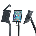 Futech - Support pour iPad au sol - 10 po x 7 po - Noir-Rotation à 360 degrés, orientation horizontale et verticale