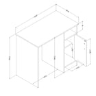 South Shore – Bureau compact Axess, blanc-GESTION DU FILAGE : branchez votre ordinateur et vos appareils électroniques sans vous emmêler dans leurs fils grâce aux deux ouvertures à l’arrière de ce meuble. Votre station de télétravail sera bien ordonnée.