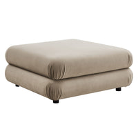Modway - Jubilee Modulaire Performance Velvet Ottoman - Taupe-Table basse ottomane