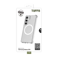 TUFF8 - Samsung Galaxy S25 - Étui robuste Qi2 - transparent-Couche antichoc : La couche antichoc étanche à l'air ajoute une protection supplémentaire contre les chutes accidentelles. Testé selon la norme MIL-STD jusqu'à 8FT