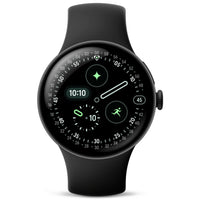 Google - Pixel Watch 3 - 45 mm - Wi-Fi - Boîtier noir mat - Bracelet sport noir volcanique-L'écran Actua 360 est plus lisible d'un seul coup d'œil avec une zone active 10 % plus grande. Il est aussi 50 % plus lumineux avec 3 000 nits et toujours aussi durable grâce au verre Gorilla résistant aux rayures
