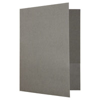 JAM Paper Chemise fini lin à deux pochettes, 9 x 12 po, gris, 12/paq.-Gris