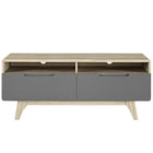 Modway - Origin 47 po Meuble TV, Gris naturel-Construction durable en panneaux de particules