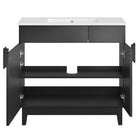 Modway - Miles 36" Vanette de salle de bain - Blanc Noir-8