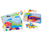 Miniland - MLE45318 Ensemble de chevilles et motifs - couleurs vives - 90 pièces-Idéal pour le développement des compétences motrices fines et globales