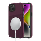 AXS - PROTech Plus PROTech Plus étui compatible magsafe anti-choc avec double couche pour Apple iPhone 15 Plus - Sangria-Résistant aux chutes jusqu’a 10 pieds