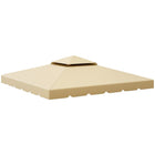 Outsunny - Toile de remplacement pour gazebo 10 pi L x 10 pi l, seulement le dessus, beige-Convient UNIQUEMENT au gazebo Outsunny 9,8 po x 9,8 po (3 x 3 m)