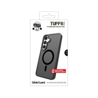 TUFF8 - Coque robuste GlideGuard MagSafe - Samsung Galaxy S24 - Noir fumée-Couche antichoc: la couche antichoc étanche à l'air ajoute une protection supplémentaire contre les chutes accidentelles. Testé selon MIL-STD à 8FT