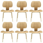 Modway - Fathom Chaises de salle à manger Ensemble de 6 - Naturel-Parfait pour la restauration ou le travail