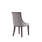 Manhattan Comfort - Lot de 2 chaises de salle à manger traditionnelles Fifth Avenue 47 cm, revêtement similicuir gris-Livré chez vous entièrement assemblé Aucun assemblage requis