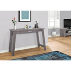 Monarch Specialties - 7192 Bureau 42 po - Gris Avec Tiroir De Rangement-Il comprend un bureau spacieux de 42 pouces de long et un tiroir de rangement fermé pratique doté d'une poignée argentée élégante.