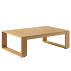 Modway - Lirienne Terrasse extérieure Faux bois d’aluminium Table basse - Naturel-Table basse extérieure sur patio