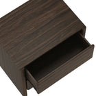 Manhattan Comfort - Linda 24" Table de nuit moderne à 2 tiroirs - Noyer brun-Design de tiroir épuré à façade plane pour une esthétique minimaliste et contemporaine