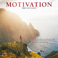 Plato - 2026 Motivation Calendrier mural Suspendu Mensuel - 30,5 cm l x 61 cm H - Anglais-Photographie - Chaque mois, découvrez de superbes photographies ou œuvres d'art en couleur