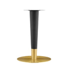 Modway - Zinque 36 po Table à manger, Or Blanc-Socle sur piédestal en métal noir et or