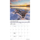 DateWorks - Calendrier Mural de 16 Mois 2025 Canada Atlantique - 12 po x 12 po - Bilingue-Scénique