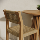 Modway - Reed 3 pièces Terrasse extérieure Bois de teck Bar Set - Naturel-Protections pour plancher