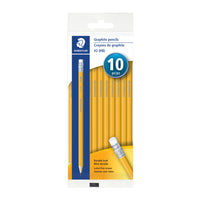 Crayons graphite en polymère prétaillés Staedtler, mine n degrés 2 HB, emb. de 10-De forme hexagonale et prétaillés