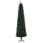 HOMCOM - Sapin de Noël artificiel 6' forme crayon - intérieur maison - vert-Sapin de Noël artificiel de 6 pieds de haut dans un style d'arbre réaliste 