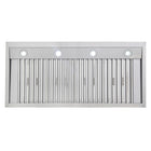 KUCHT KRH4815-K 48 po Hotte murale professionnelle - 1200 CFM - Acier inoxydable/Noir-Écran LCD à capteur tactile permettant de choisir la vitesse appropriée.