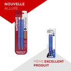 uni-ball - Stylos rétractables à gel effaçable - 0,7 mm - bleu - paquet de 2-7