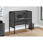 Monarch Specialties - Bureau A Cloison - 48 po L - Bureau - Travail - Qualité Commerciale - Stratifié Gris - Métal Noir - Moderne-Conçue et fabriquée selon les normes de sécurité ANSI / BIFMA, cette cabine est assortie d'une garantie limitée de 5 ans contre tout défaut, pour une plus grande tranquillité d'esprit