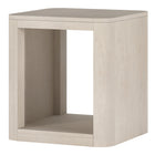 Hudson&Canal - Table d'appoint carrée Kellan (50 cm de largeur) - Blanc aulne-Le plateau de table a une capacité de poids de 50 lb