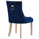Modway - Pose Performance Velvet Chaise à manger Ensemble de 2 - Marine-Rembourrage en mousse dense pour le confort