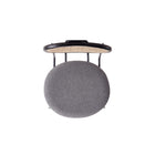 Manhattan Comfort - Lot de 2 chaises de salle à manger Jardin 48,5 cm style industriel chic, rembourrées, noir et gris-22,83 po L x 23 po l x 31,1 po H