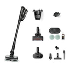Miele - Aspirateur-balai sans fil Triflex HX3 Aqua - noir obsidien-La brosse TorsadeAqua Pro utilise deux tampons de nettoyage rotatifs et un éclairage à 360 degrés pour le nettoyage humide actif des planchers durs résistants à l'eau