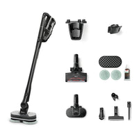 Miele - Aspirateur-balai sans fil Triflex HX3 Aqua - noir obsidien-La brosse TorsadeAqua Pro utilise deux tampons de nettoyage rotatifs et un éclairage à 360 degrés pour le nettoyage humide actif des planchers durs résistants à l'eau