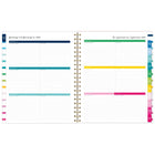 AT-A-GLANCE - Agenda hebdomadaire/mensuel Emily Ley Simplified 2027 - 11 po H x 8 3/8 po l - bande joyeuse - bilingue-Une semaine sur deux pages comprenant un espace de planification et une section pour cocher les tâches terminées