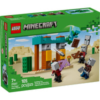 LEGO - Minecraft La patrouille du désert Illager - 105 pièces-Petit ensemble d'avant-poste du désert LEGO Minecraft pour les enfants à partir de 7 ans